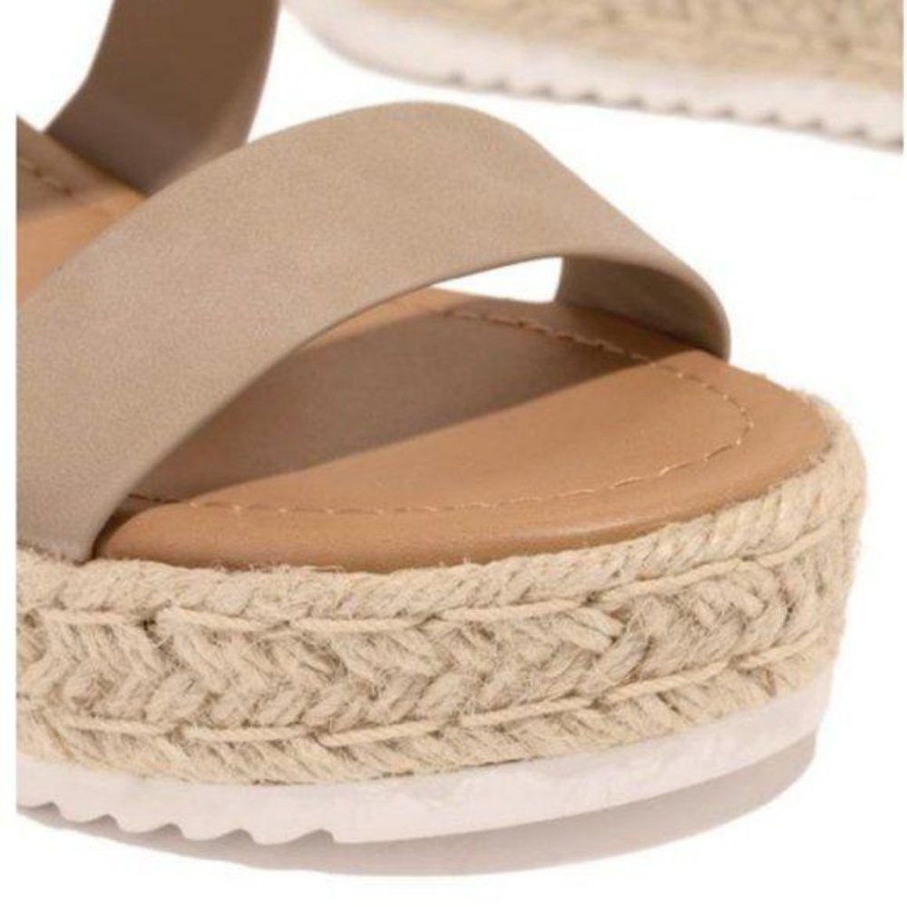 Espadrille Sandals in Taupe - Picture 3 of 5